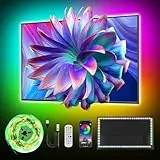 Liwqolx RGBIC Ruban LED 2m, Dreamcolor Rétroéclairage LED TV for 40 à 60 pouces TV avec intelligent APP et 2.4G RF Télécommande, Musique Synchroniser pour Chambre Mariage Fête Noël décoration