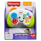 Fisher-Price Laugh & Learn JFD13 Manette de Console avec Musique et lumières pour garçons et Filles à partir de 6 Mois, Version multilingue : Anglais, Italien, Portugais, Espagnol