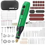 Uolor Outil Rotatif Sans Fil, Kit de Polissage avec 158 Accessoires, Mini Outil Multifonction pour Gravure, Ponçage, Perçage, Découpe, Meulage et Bricolage