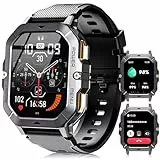 OUKITEL Montre Connectée Homme 2.02' HD Smartwatch avec Appel Bluetooth,100+Mode Sportifs, Montre Sport Surveiller Cardio Podometre, Sommeil,SpO2,Étanche 5ATM, Montre Connectée Android iOS,Noir