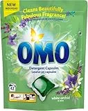 OMO Orchidée Blanche Capsules de lessive – Nettoyage en profondeur, détachage puissant, 14 jours de fraîcheur, dissolution rapide, idéales pour lavage à froid et cycle rapide – 42 capsules (20 g).
