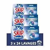Skip Lessive Capsules Tout-en-1 Extra Détachant 3x24 Lavages