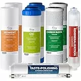 iSpring F10KU Lot de 10 Cartouches Filtrantes de Rechange pour Systèmes d'osmose Inverse UV Alcalins Minéraux à 7 Étages, 10 Pièces, Blanc