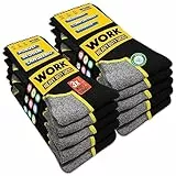 SOXCO chaussettes de travail homme 43-46 10 Paires, WORK socks lot de 10 paires, 43/46