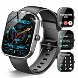 Csasan Montre Connectée Homme Femme avec Appel Bluetooth, 1.91' HD Smartwatch avec 112+ Sportifs Montre, Etanche IP68 Montre Intelligente avec Cardiofrequencemetre/Moniteur de Sommeil/Podometre, Noir