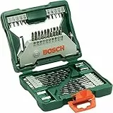 Bosch Accessories 43 pièces Ensemble de forets et de tournevis en titane X-Line (pour bois, pierre et métal, accessoires perceuses) Noir/Gris
