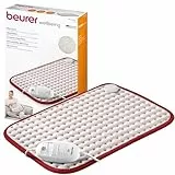 Beurer Coussin chauffant HK Comfort, coussin chauffant électrique flexible avec surface super douce, chaleur réglable avec 3 réglages de température, lavable en machine, arrêt automatique, 100 watts, 44 x 33 cm