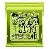 Ernie Ball Regular Slinky Jeu de 3 cordes filées en nickel pour guitare électrique, calibre 10-46