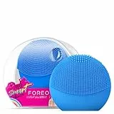 FOREO LUNA play smart 2 Appareil d'analyse de la peau et de nettoyage du visage pour tous les types de peau, avec des piles AAA remplaçables,Peek A Blue