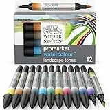 Winsor & Newton Promarker Watercolour™ Set 12 Marqueurs Tons Paysage