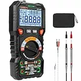 KAIWEETS Multimètre Automatique Numérique TRMS 20000 Comptes (Guide de Bornes LED), Testeur Electrique Professionnel, Température Capacimètre Tension/Courant AC DC Résistance/Fréquence