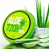 Gel d'Aloe Vera 720h, Qualité Supérieure, Issu de Fermes Biologiques en Espagne - Absorption Rapide, Non Collant, 100% Naturel, Sans Épaississants Artificiels - Soulagement des Coups de Soleil, 300 ml