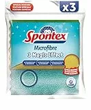 SPONTEX - Magic Effect - 3 lavettes Microfibre - Microfibres nouvelle génération - Résistantes - Idéales pour essuyer