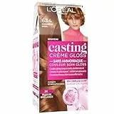 L'Oréal Paris - Coloration Cheveux Semi-Permanente Ton sur Ton - Couleur Soin Gloss - Sans Ammoniaque - Casting Crème Gloss - Nuance : Marron Miel (634)