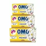 OMO - Lessive liquide en capsules 3 en 1 Oui pour Tahiti - 87 lavages - Monoi - propreté éclatante & parfum longue durée aux essences naturelles (lot de 3x29)