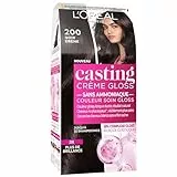 L’ORÉAL PARIS - Coloration Cheveux Semi-Permanente Ton sur Ton - Couleur Soin Gloss - Sans Ammoniaque - Casting Crème Gloss - Nuance : Noir Ebène (200)