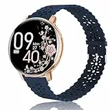 Blueshaweu Bracelet Compatible avec HASAKEI/NAIXUES S53 1,39' Pouces Smart Watch pour Femmes Filles,Silicone Sport Bracelet Souple Mince Dentelle Respirant Braceletpour (Bleu)