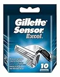 Gillette Lames de Rasoir Homme Sensor 3, Pack de 10 Lames de Recharges