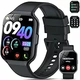 QCOQ Montre Connectée Homme Femme avec Appel Bluetooth, 1.96' Smartwatch avec 110+ Modes Sportifs, Etanche IP68 Montre Connectée Sport avec Podometre/Cardio/Moniteur de Sommeil pour iOS/Android