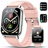 Cillso Montre connectée pour femme avec fonction téléphone, montre de fitness avec moniteur de fréquence cardiaque, podomètre, montre tactile fitness avec fonction téléphone