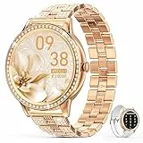 Montre Connectée Femme avec Appel,Montre élégante en Maçonnerie avec Moniteur de Fréquence Cardiaque SpO2 Sommeil,Smartwatch Sport IP68 Lecteur de Musique Fonction Montre Connectée pour Android iOS