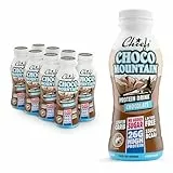 Boisson protéinée - Chiefs Milkshake Chocolate - Sans sucre ajouté et sans lactose - Riche en protéines avec 26 g de protéine - Bouteilles de 8 x 330 ml - Délicieux goût crémeux