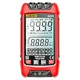Vislone SZ02 Multimètre numérique intelligent pour voiture 9999 points NCV Testeur multifonctionnel portatif voltmètre ampèremètre avec rétroéclairage lampe de poche AC/DC Tension &