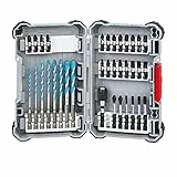Bosch Accessories 35 pièces Coffret de Forets MultiConstruction et d'embouts de vissage (Impact Control, Pick and Click, Accessoires Perceuses Visseuse)