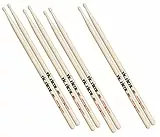 Vic Firth American Série Classique Baguettes de batterie - 5B - American Hickory - Pointe en bois - 4 Paires P5B.3-5B.1