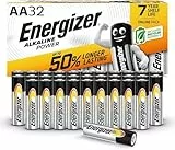 Energizer Alkaline Power - Piles AA (Lot de 32) - Alcaline 1,5V - Énergie Longue durée - Idéales pour Les appareils du Quotidien - Emballage 100% Recyclable - Conservation 7 Ans [Exclusivité Amazon]