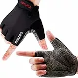 boildeg Gants de Cyclisme pour Homme et Femme,Gants de Fitness,Gants de VTT sans Doigts de Sport,Antidérapant et Absorption des Chocs