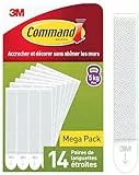 Command Languettes Accroches Tableaux pour Cadres Fins, Blanc, 14 x 2 Languettes - Fixation sans Dommage