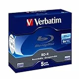 Verbatim 43715 BD-R couche unique 6X 25 Go avec boîtier plastique de 5