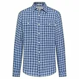 Hackett Hkt Ln Chk Chemise Casual, Bleu (5bpsky/Blue 5bp), 42 (Taille Fabricant: Large) Homme
