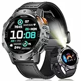 DREMAC EF8 Montre Connectée Hommes - 1,43'' Amoled, LED Intégrée, Appel Bluetooth, 120+ Modes Sportifs, Moniteur de Fréquence Cardiaque/Sommeil Smartwatch Homme pour iOS Android, Gris Sidéral