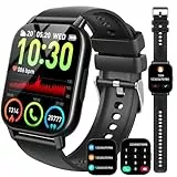 Csasan Montre Connectée Homme Femme avec Appel Bluetooth, 1.85' Smartwatch avec 112 Modes de Sport/Podometre/Cardiofrequencemetre, Montre Intelligente avec Etanche IP68 pour Android iOS