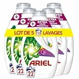 Ariel Lessive Liquide, 155 Lavages (5x31 lavages), Nettoyage impeccable et protection de la couleur, Technologie de rajeunissement des fibres
