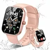 Csasan Montre Connectée Femme, 1.91' HD Smartwatch avec Appel Bluetooth, 112+ Sportifs Montre Sport avec Cardiofrequencemetre/Moniteur de Sommeil/Podometre, Ore Rose