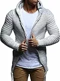 Leif Nelson pour des Hommes Hoodie Cardigan Veste Pull à Capuche Sweat Zipper Sweatshirt LN20741; Taille S,