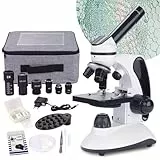 BEBANG 40X-2000X Microscope pour Enfants Adultes, Microscope étudiant à Double éclairage LED avec Kits scientifiques pour la Recherche en Laboratoire, éducation à Domicile