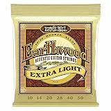 Ernie Ball Earthwood Cordes extra légères Bronze 80/20, pour guitare acoustique, calibre 10-50