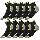 SOXCO Quarter chaussettes de travail homme 39-42 10 Paires, WORK socks lot de 10 paires, 39/42