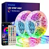 TVLIVE Ruban Led 20M, Bande Led RGB, Synchronisation Musicale Bluetooth, 28 modes, Télécommande 40 Touches, Led Ruban Lumineuse Flexible Multicolore pour Chambre, Salle de Jeux, Fête, Festival