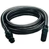 Einhell Tuyau d'aspiration noir 4 mètres avec embouts en PVC