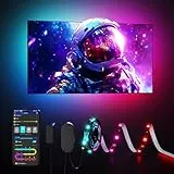 Govee TV LED Backlight, 2.4M RGBIC Backlight pour TV 40-50 Pouces, Bande LED Intelligente avec Commande Bluetooth et Wi-Fi, Fonctionne avec Alexa et Google Assistant, Synchronisation de la Musique