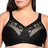 Glamorise 1003 Minimizer Bra, Noir, 100E Women's