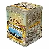 Nostalgic-Art Boîte à thé rétro, Bulli T1 – Let's Get Lost – Idée de cadeau pour le bus VW, pour thé en vrac et en sachets, Design vintage, 100 g