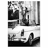 Affiche De Mode Vintage Vogue Murale Art Print Noir Et Blanc Peinture Sur Toile Tableau Parfum Femme Tableaux Pour Salon Moderne Decoration à La Maison 50x70 Cm Pas De Cadre