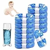 12 Packs Recharge Poubelle à Couche Anti Odeur, 4.5M Sac Poubelle Couche Sale de Bébé Épais Sac Litière Chat,Compatible avec Tommee Tippee Recharge Poubelle et un seau à litière pour chat