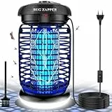 WUEAOA Lampe Anti Moustique - câble de 3 mètres, Lampe Anti Mouche 4200V 15W UV Tueur d'Insectes Électrique Anti Insectes Répulsif Efficace Portée 80-140m², Norme IPX4‌ pour Intérieur et Extérieur